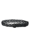 Linea Pelle Macramé Belt In Black