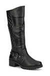 Olivia Miller Angel Tall Quilted Shaft Boot In Black