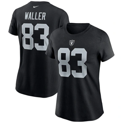 Nike Women's  Darren Waller Black Las Vegas Raiders Name And Number T-shirt