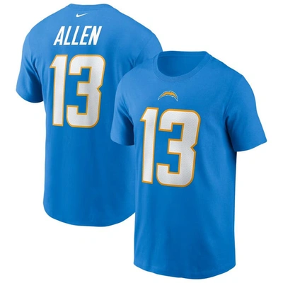 Nike Men's Keenan Allen Powder Blue Los Angeles Chargers Name And Number T-shirt