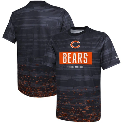 New Era Navy Chicago Bears Combine Authentic Sweep T-shirt