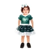 JERRY LEIGH GIRLS TODDLER GREEN NEW YORK JETS TUTU TAILGATE GAME DAY V-NECK COSTUME