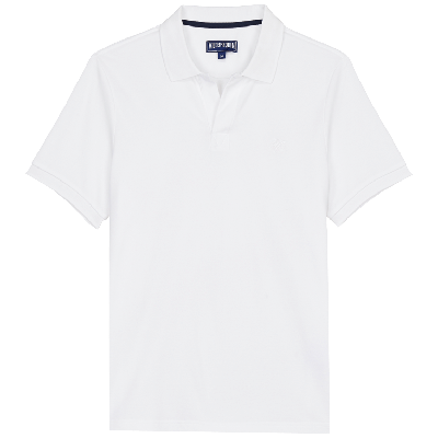 Vilebrequin Terry Cotton Pacific Polo Shirt In White