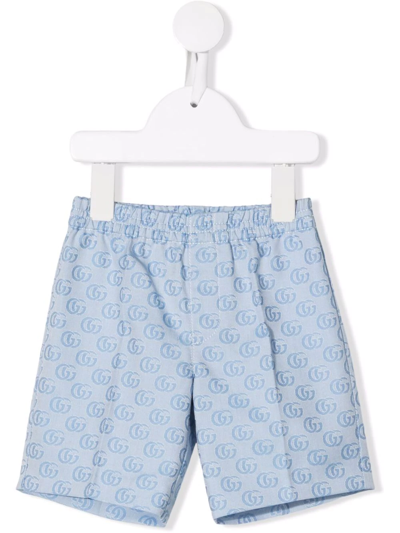 Gucci Babies' Boys Blue Interlocking G Shorts