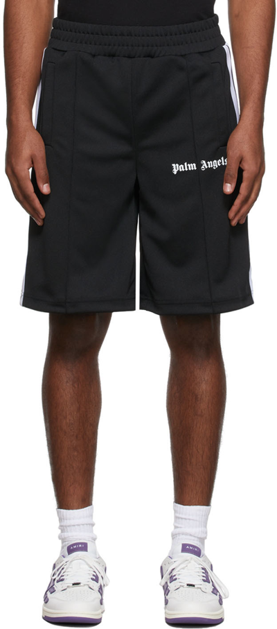 Palm Angels Men's Classic Side-stripe Track Shorts In Black White