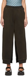 Mm6 Maison Margiela Black Cotton Lounge Pants In Black