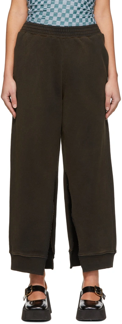 Mm6 Maison Margiela Black Cotton Lounge Pants
