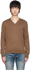 TOM FORD BROWN WOOL SWEATER