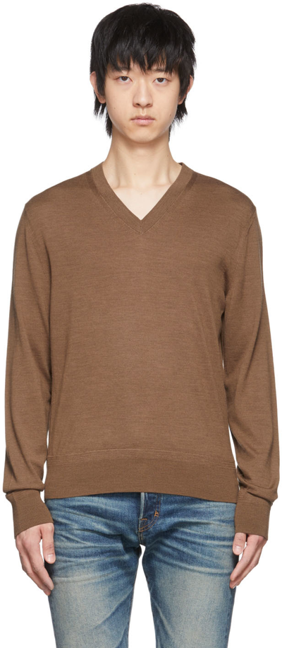 Tom Ford Brown Wool Sweater In M15 Brown