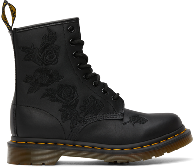 Dr. Martens' 1460 Vonda Mono Floral Stiefeletten In Schwarz