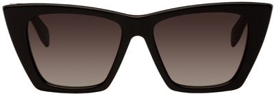 Alexander Mcqueen Dramatic Acetate Cat-eye Sunglasses In 001 Black