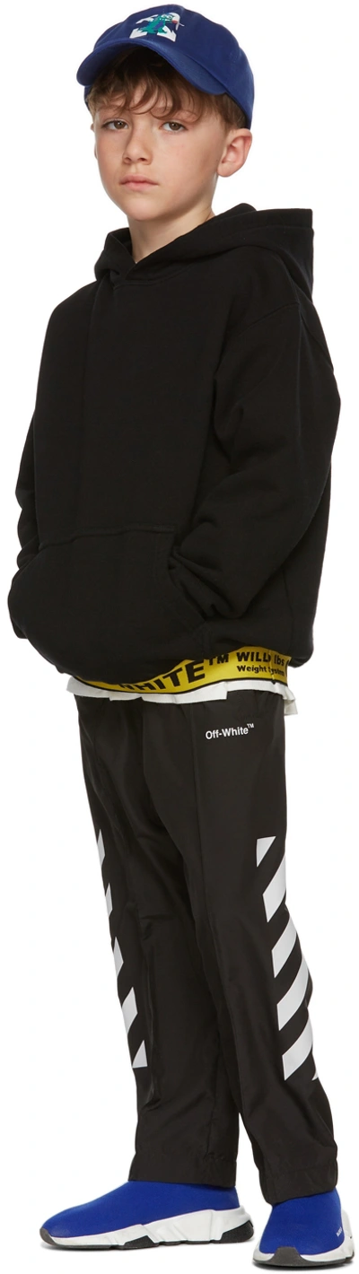 OFF-WHITE KIDS BLACK MARKER HOODIE