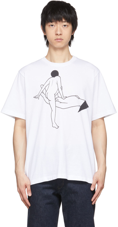 Lemaire White Tomaga Edition T-shirt In Weiss