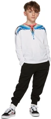 Marcelo Burlon County Of Milan Kids Black Tempera Cross Lounge Pants In Black White