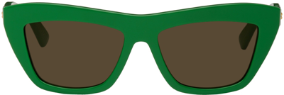 Bottega Veneta Bv1182s Cat Eye Sunglasses In Green