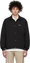 Drôle De Monsieur Techno Fabric Black Jacket In Black