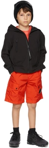 C.p. Company Kids Red Chrome-r Shorts In 455 Fiery Red