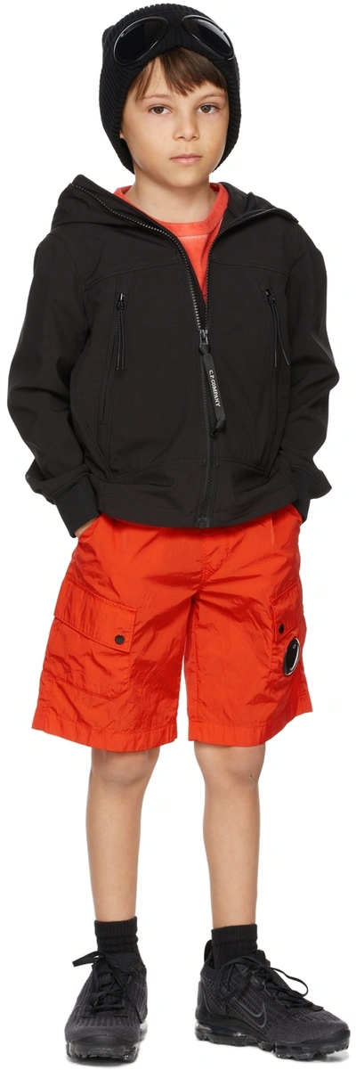 C.p. Company Kids Red Chrome-r Shorts In 455 Fiery Red
