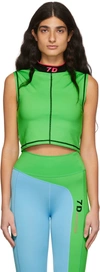 7 Days Active Picabo Stretch Nylon Running Top In 222 Poison Green