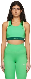 7 Days Active Green Polyester Sport Bra In Irish Green