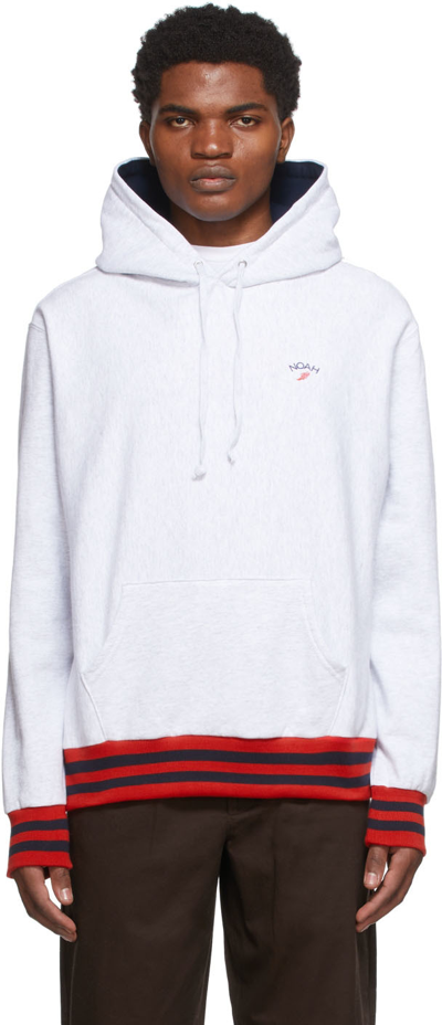 Noah grey hoodie (Noah Wing Foot Core Logo Hoodie in Heather