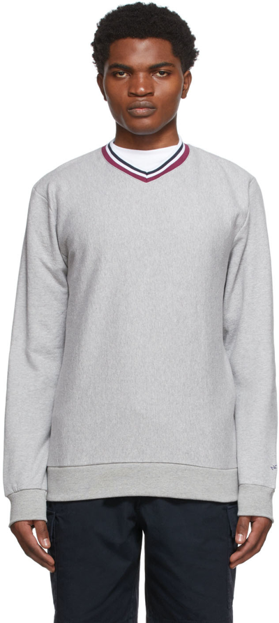 Noah Grey Cotton Sweater In Heather Grey