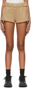Dion Lee Beige Cotton Shorts In Sand Dollar