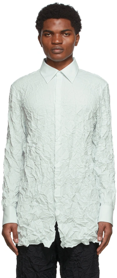 Dion Lee Blue Crinkle Shirt In Clear Blue