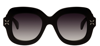 Alaïa Oversized Square Acetate Sunglasses In 001 Shiny Black