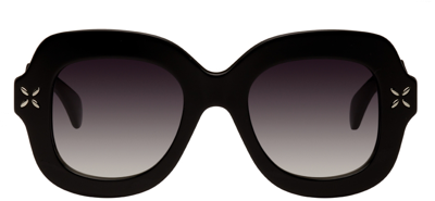 Alaïa Oversized Square Acetate Sunglasses In 001 Shiny Black