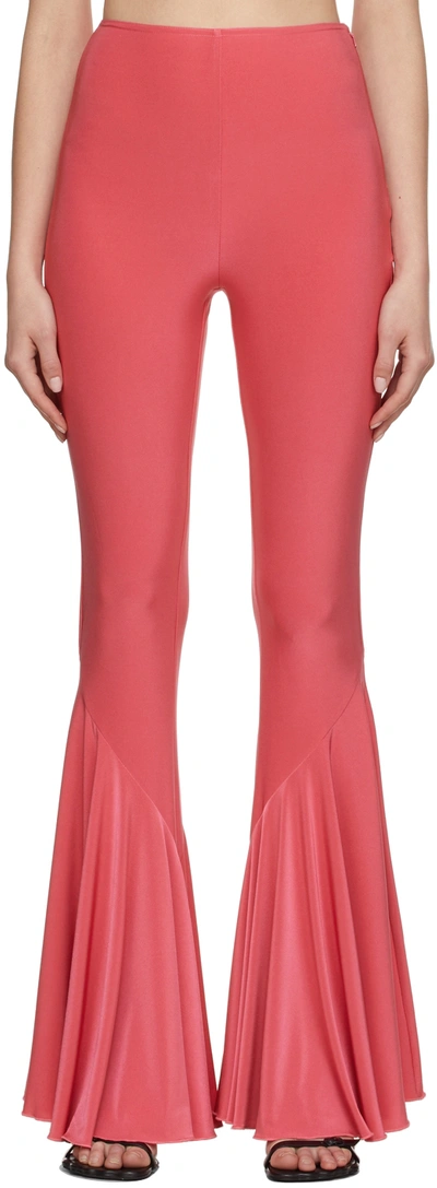 16arlington Thea Flared High-waist Trousers In Pink