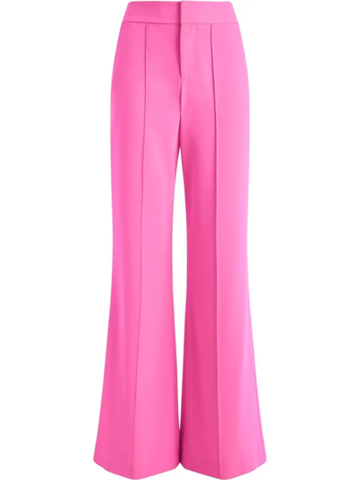 Alice And Olivia Dylan Crepe High-waist Wide-leg Pants In French Rose Crepe