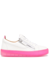 GIUSEPPE ZANOTTI ZIP-DETAIL LOW-TOP SNEAKERS