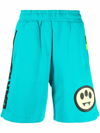 Barrow Smiley-print Shorts In Blu