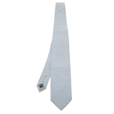 Pre-owned Giorgio Armani Blue Square Patterned Silk Jacquard Tie