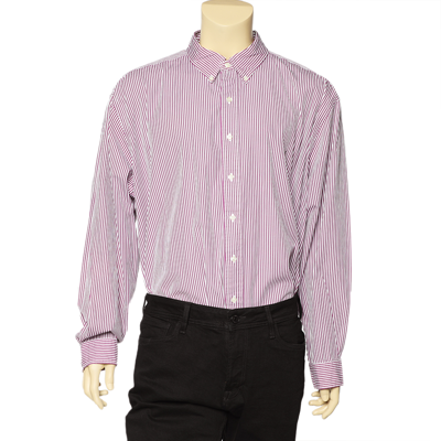 Pre-owned Ralph Lauren Purple Striped Cotton Button Front Shirt 3xb