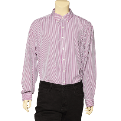 Pre-owned Polo Ralph Lauren Purple Striped Cotton Button Front Shirt 3xb