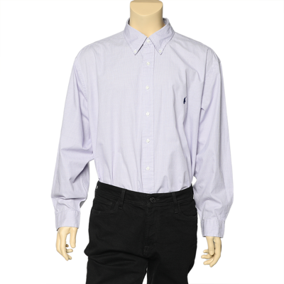 Pre-owned Ralph Lauren Purple Checkered Cotton Button Front Shirt 3xb