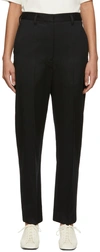 Lemaire Black Wool Trousers In 999 Black