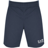 Ea7 Core Identity Cotton Bermuda Shorts In Blue