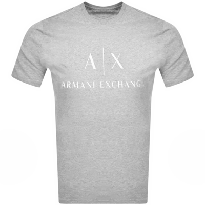 Armani Exchange Slim Crew Neck Logo T Shirt Grey
