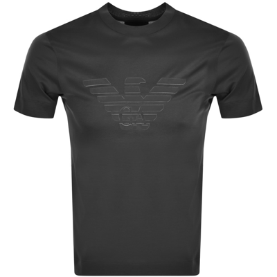 Armani Collezioni Emporio Armani Crew Neck Logo T Shirt Grey