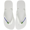 Havaianas Brasil Logo Flip Flops In White In White