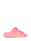 Alexander Mcqueen Oversized Double-buckle Sandals In Silver