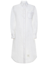 Thom Browne Button-up Shirt Midi Dress In White