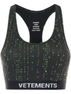 Vetements Logo-underband Cropped Vest In Green