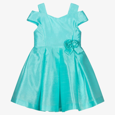 Abel & Lula Babies' Girls Turquoise Blue Dress