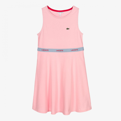 Lacoste Teen Girls Pink Cotton Dress | ModeSens