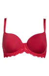 Wacoal Embrace Lace Contour Bra 853191 In Persian Red