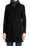 Herno First Act Stretch Jersey Coat In Black